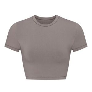 SKIMS Super Cropped Cotton Jersey T-Shirt